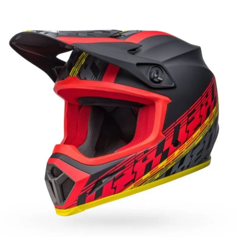 Casco Cross Bell MX-9 Mips Offset Nero Rosso Opaco
