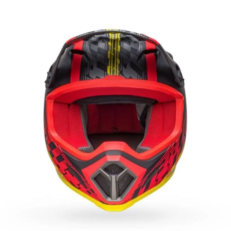 Casco Cross Bell MX-9 Mips Offset Nero Rosso Opaco