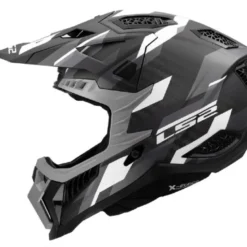 Casco Cross Carbonio Ls2 MX703 X-Force Phantom Nero Grigio Opaco