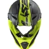 Casco Cross Enduro Ls2 Mx437 Fast Evo Roar Nero Opaco Giallo Alta Visibilità