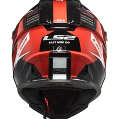 Casco Cross Enduro Ls2 Mx437 Fast Evo Strike Nero Bianco Rosso