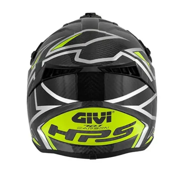 Casco Cross Givi 70.1 Carbonio Vector Argento Giallo