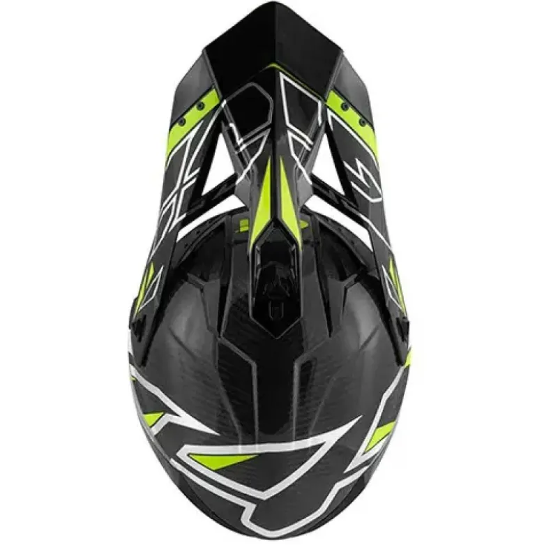 Casco Cross Givi 70.1 Carbonio Vector Argento Giallo