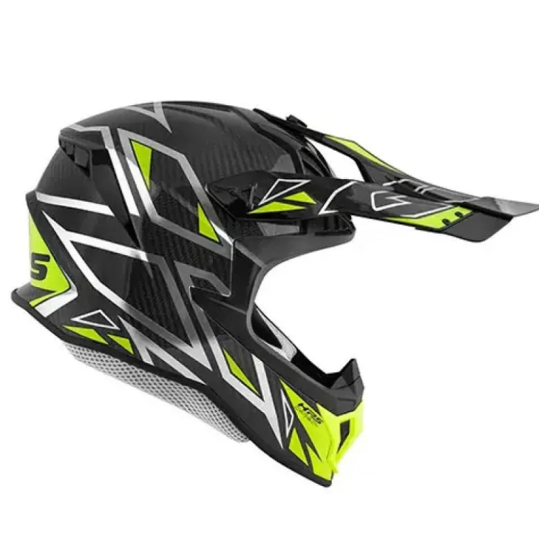 Casco Cross Givi 70.1 Carbonio Vector Argento Giallo