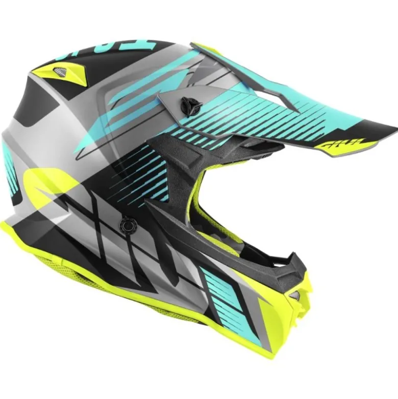 Casco Cross Givi 601 Fresh Azzurro Nero Titanio
