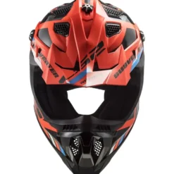 Casco Cross Ls2 Mx700 Subverter Evo II Stomp Arancio Fluo Nero Lucido