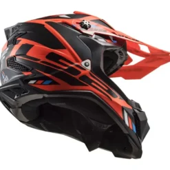 Casco Cross Ls2 Mx700 Subverter Evo II Stomp Arancio Fluo Nero Lucido