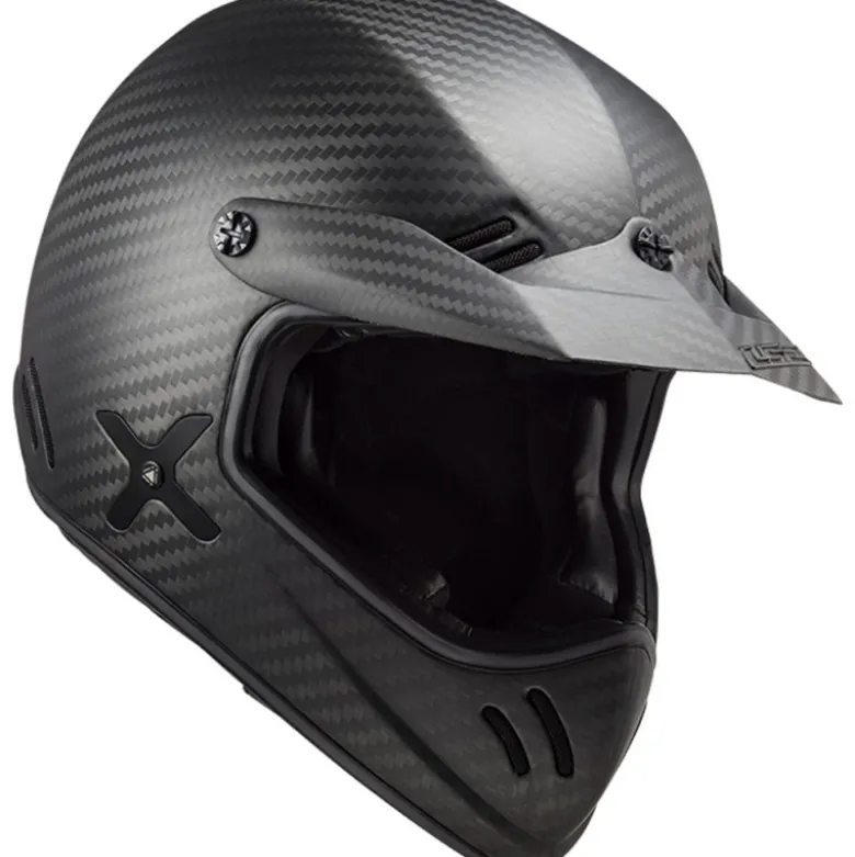 Casco Cross Ls2 Mx471 Xtra Single Mono Carbonio Opaco