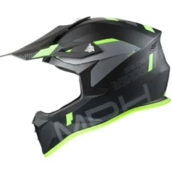 Casco Cross MPH Jumper Bit Nero Opaco Verde Fluo