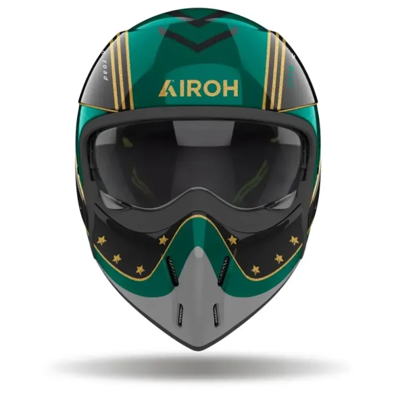 Casco Crossover Airoh J 110 Command Verde Lucido
