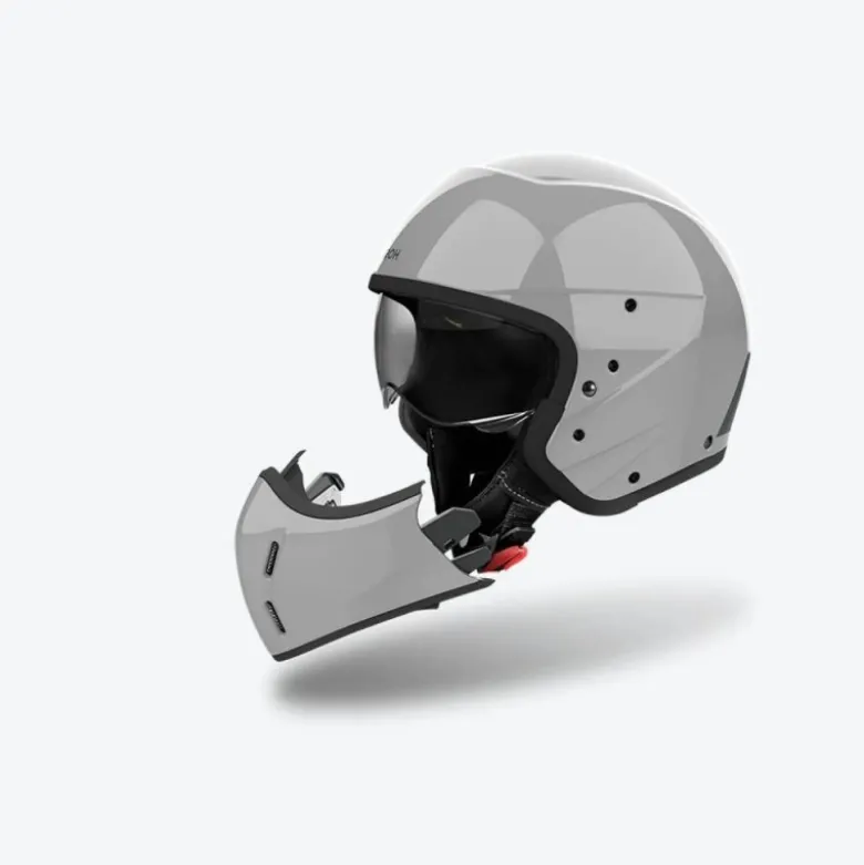 Casco Crossover Airoh J 110 Grigio Cemento Lucido - Seconda Scelta