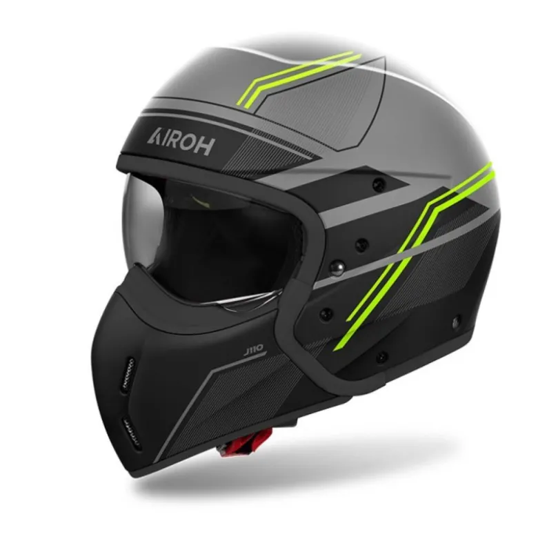 Casco Crossover Airoh J 110 Slim Giallo Opaco