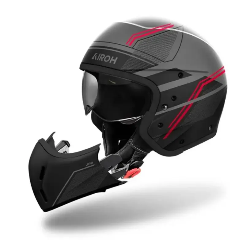 Casco Crossover Airoh J 110 Slim Rosso Opaco