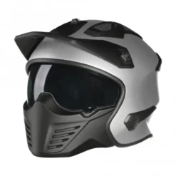 Casco Crossover Bayard Xp-69 S Draco Hybrid Grigio Argento