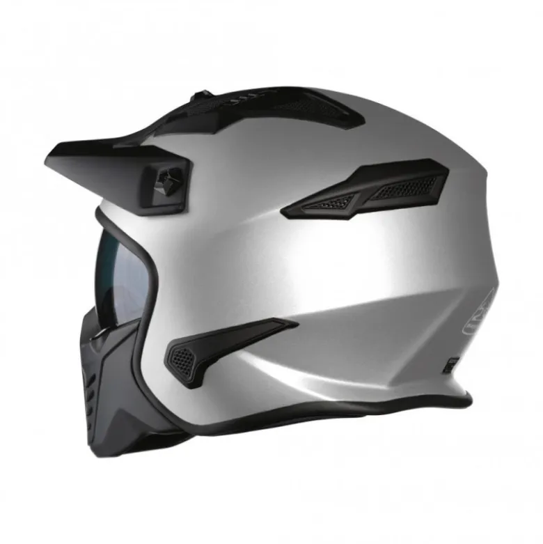 Casco Crossover Bayard Xp-69 S Draco Hybrid Grigio Argento