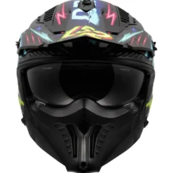 Casco Crossover Ls2 OF606 Drifter Rayz Nero Blu