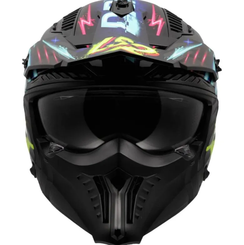 Casco Crossover Ls2 OF606 Drifter Rayz Nero Blu