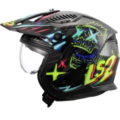 Casco Crossover Ls2 OF606 Drifter Rayz Nero Blu