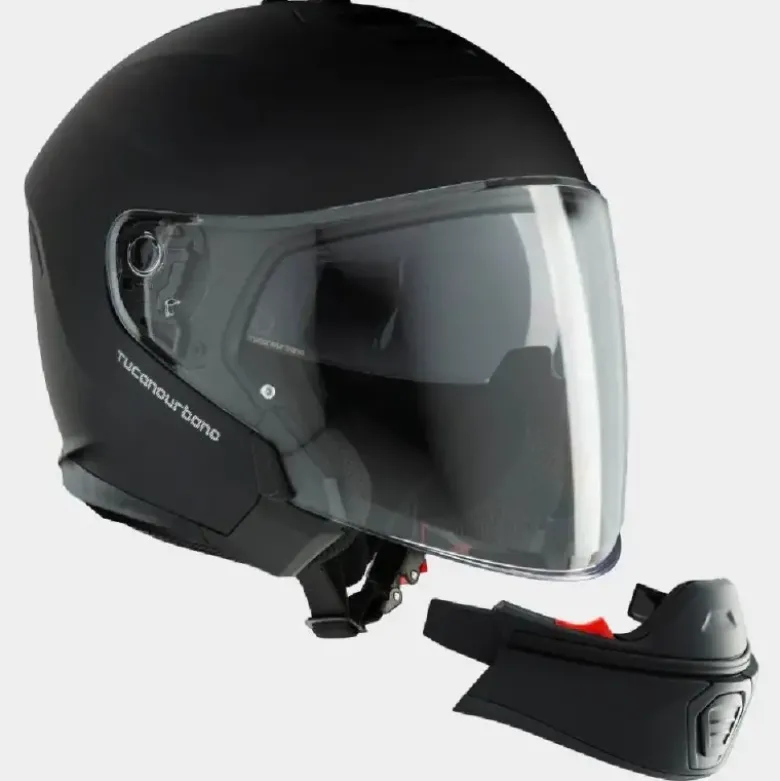 Casco Crossover Tucano Urbano Hyperlink con Interfono MIDLAND Nero Opaco