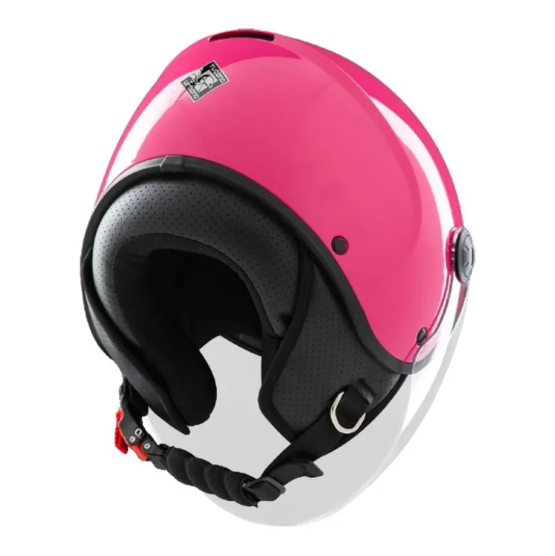 Casco Demi-jet Bambino Tucano Urbano El'Kid Rosa Lucido