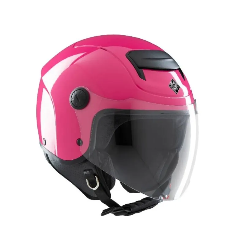 Casco Demi-jet Bambino Tucano Urbano El'Kid Rosa Lucido