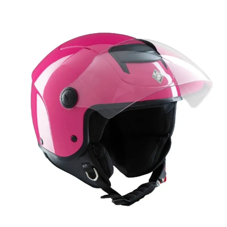Casco Demi-jet Bambino Tucano Urbano El'Kid Rosa Lucido