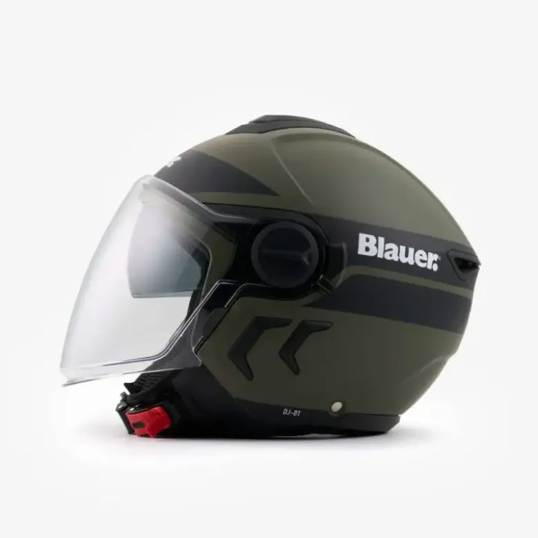 Casco Demi Jet Blauer DJ-01 Verde Opaco