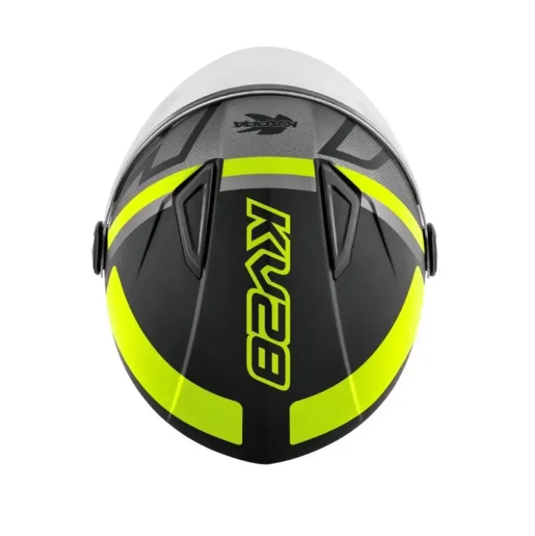 Casco Demi-Jet Kappa KV28R Evo Join Nero Titanio Giallo