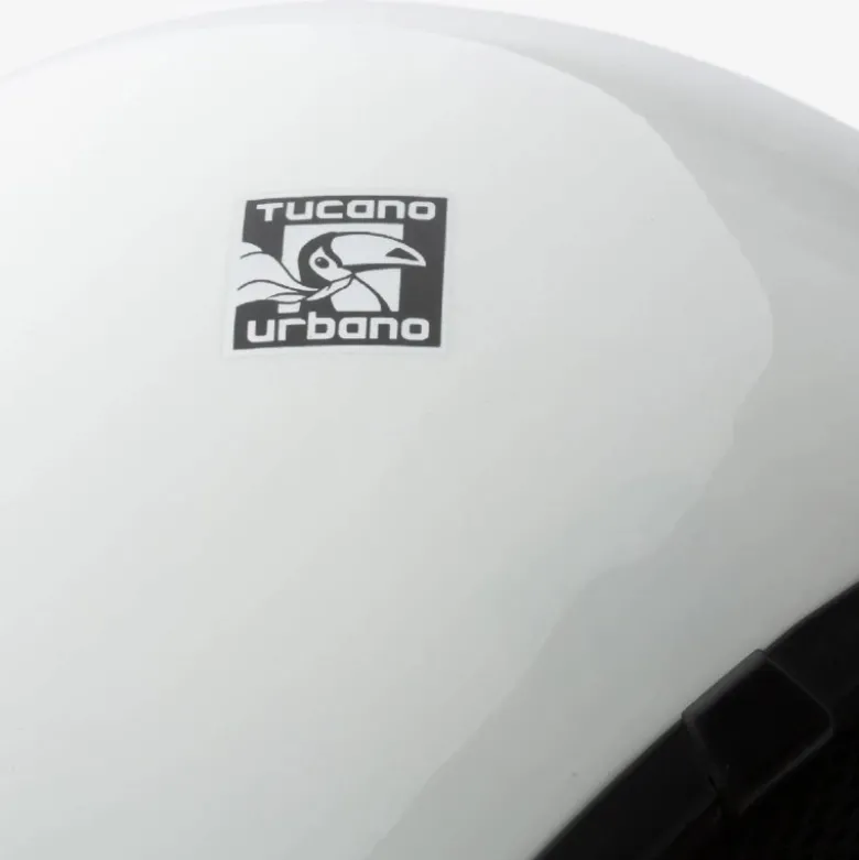 Casco Demi-jet Tucano Urbano El'Jettin 6.0 Bianco Ghiaccio Lucido