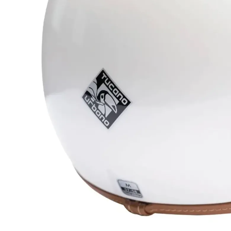 Casco Demi-jet Tucano Urbano El'Jettin 6.0 Bianco Perla Lucido