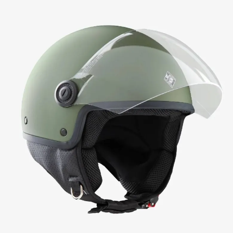 Casco Demi-jet Tucano Urbano El'Jettin 6.0 Verde Militare Opaco