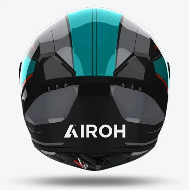Casco Integrale Airoh Connor CND90 Dunk Grigio Turchese Lucido