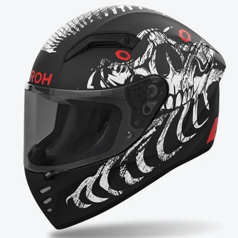 Casco Integrale Airoh Connor CNM35 Myth Nero Rosso Opaco