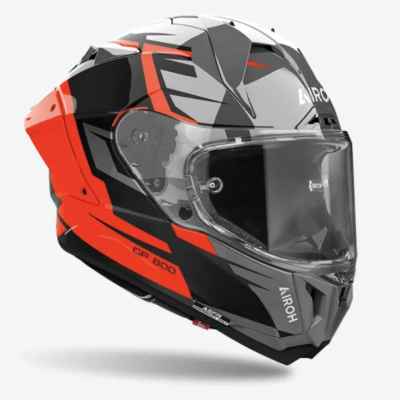 Casco Integrale Airoh Gp800 Master Arancione Lucido