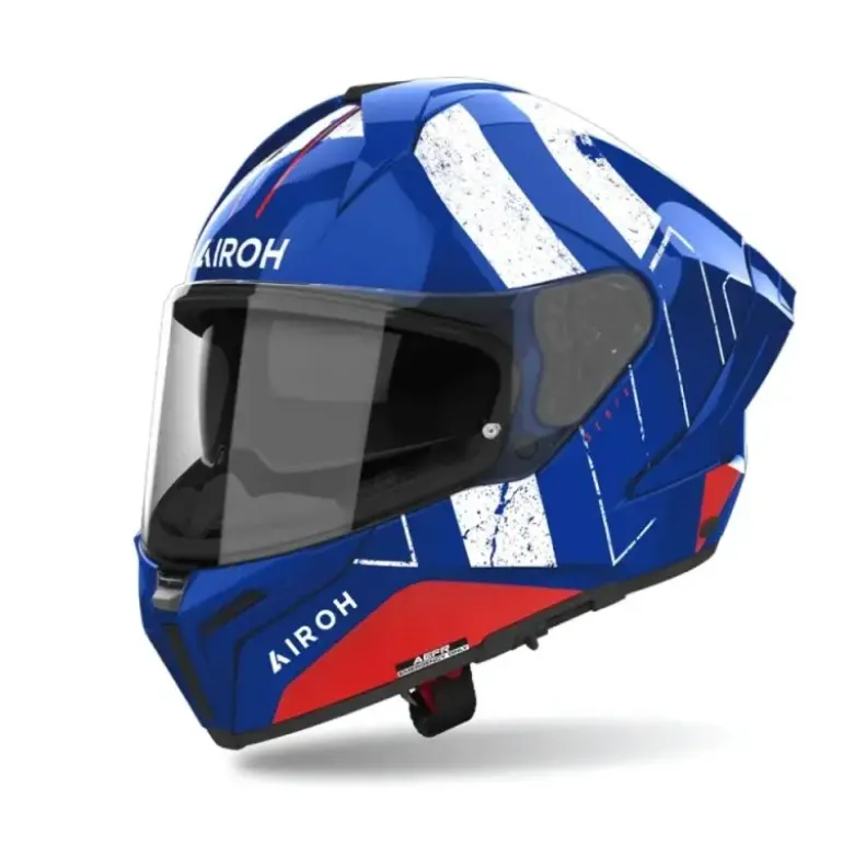 Casco Integrale Airoh Matryx Scope Blu Rosso Lucido
