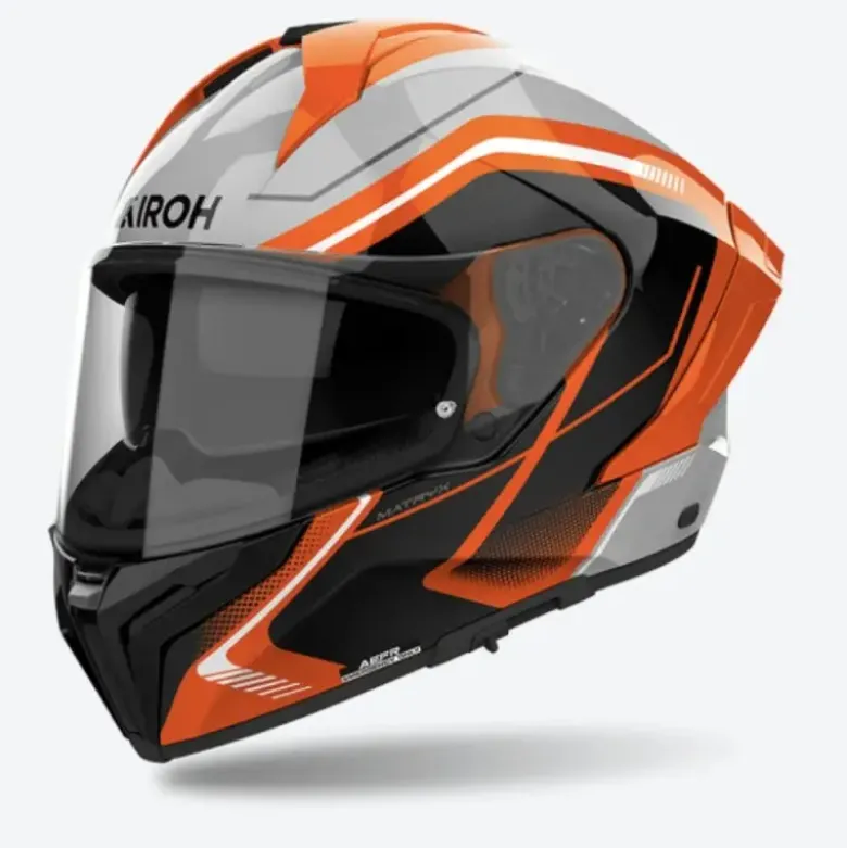 Casco Integrale Airoh Matryx Wide Arancione Lucido