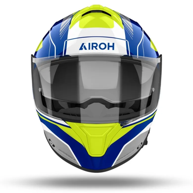 Casco Integrale Airoh Spark 2 Chrono Blu Giallo Lucido