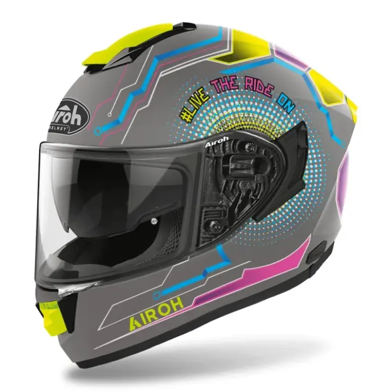 Casco Integrale Airoh St.501 Power Grigio Opaco Giallo