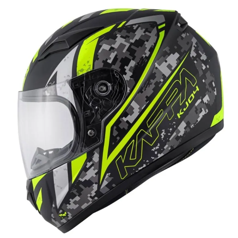 Casco Integrale Bambino Kappa KJ04 Evo Prox Nero Opaco Giallo