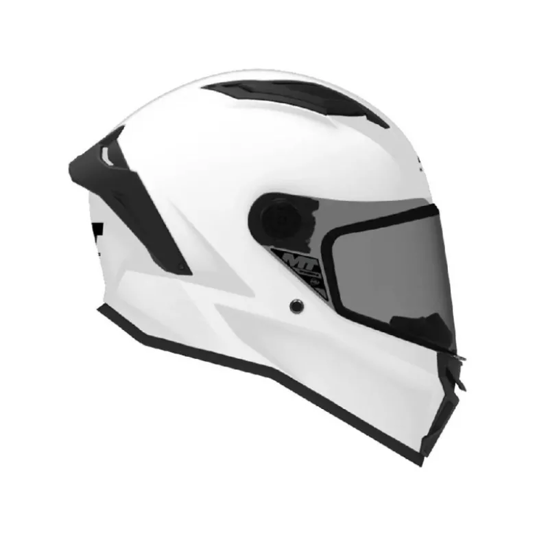 Casco Integrale Bambino Mt Helmets Ff126 Stinger 2 A0 Pure Perla Bianco Lucido