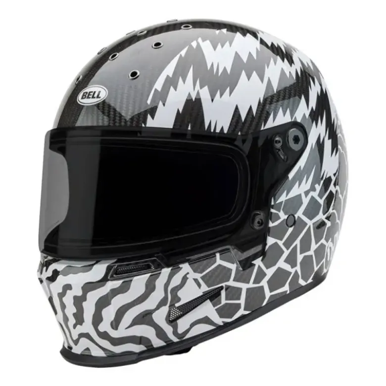 Casco Integrale Bell Eliminator Carbon Death Spray LTD Bianco Nero