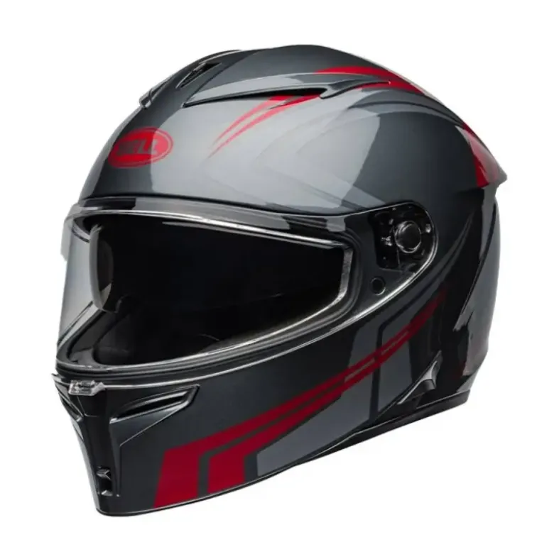 Casco Integrale Bell Lithium 2025 Jetstream Grigio Candy Rosso