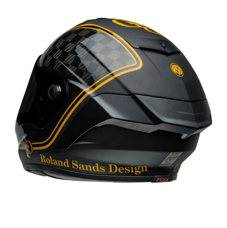 Casco Integrale Bell Race Star Flex 2024 Roland Sand Design Player Nero Oro