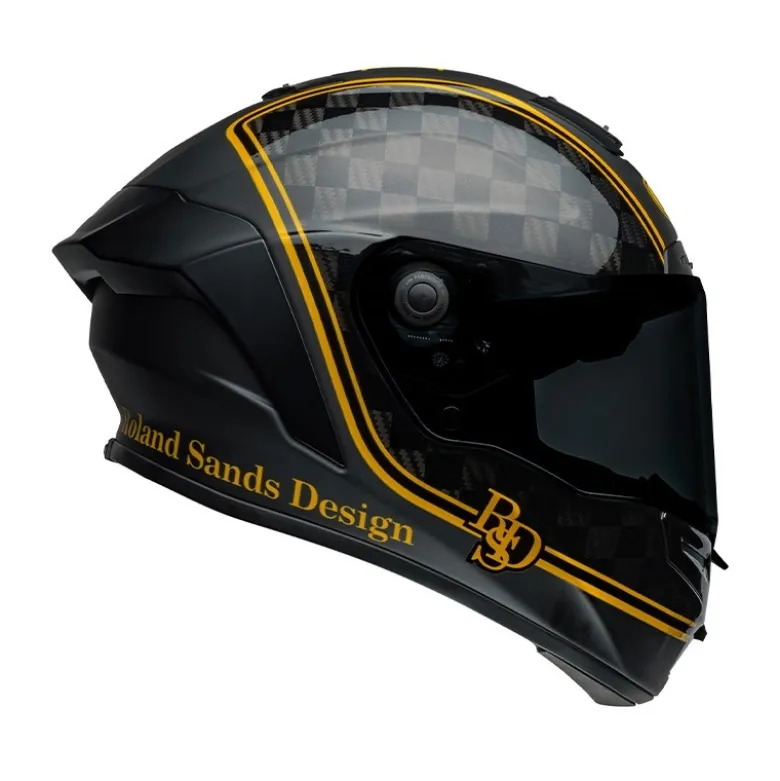 Casco Integrale Bell Race Star Flex 2024 Roland Sand Design Player Nero Oro
