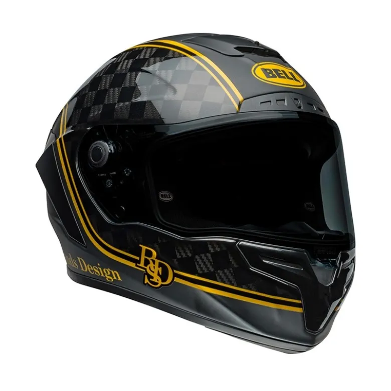 Casco Integrale Bell Race Star Flex 2024 Roland Sand Design Player Nero Oro