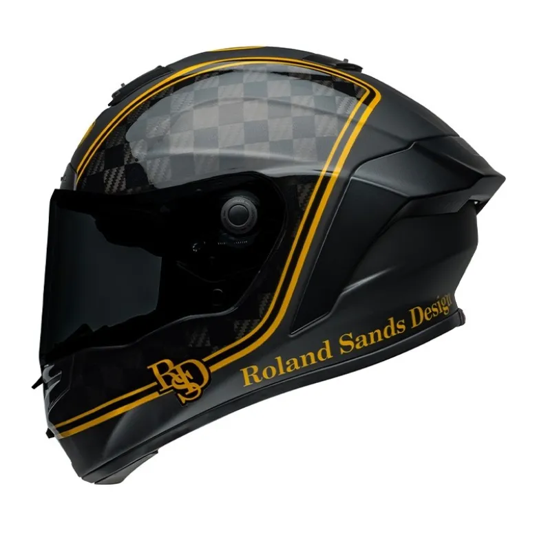Casco Integrale Bell Race Star Flex 2024 Roland Sand Design Player Nero Oro