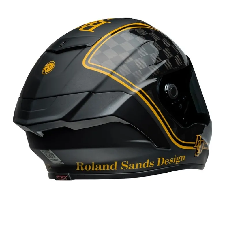 Casco Integrale Bell Race Star Flex 2024 Roland Sand Design Player Nero Oro