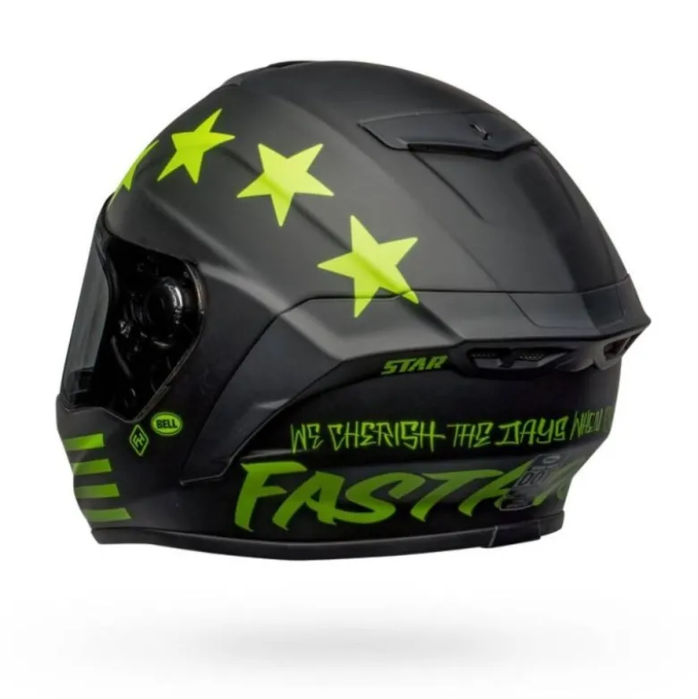Casco Integrale Bell Star DLX Mips Fasthouse Victory Circle Nero Giallo Alta Visibilità Opaco