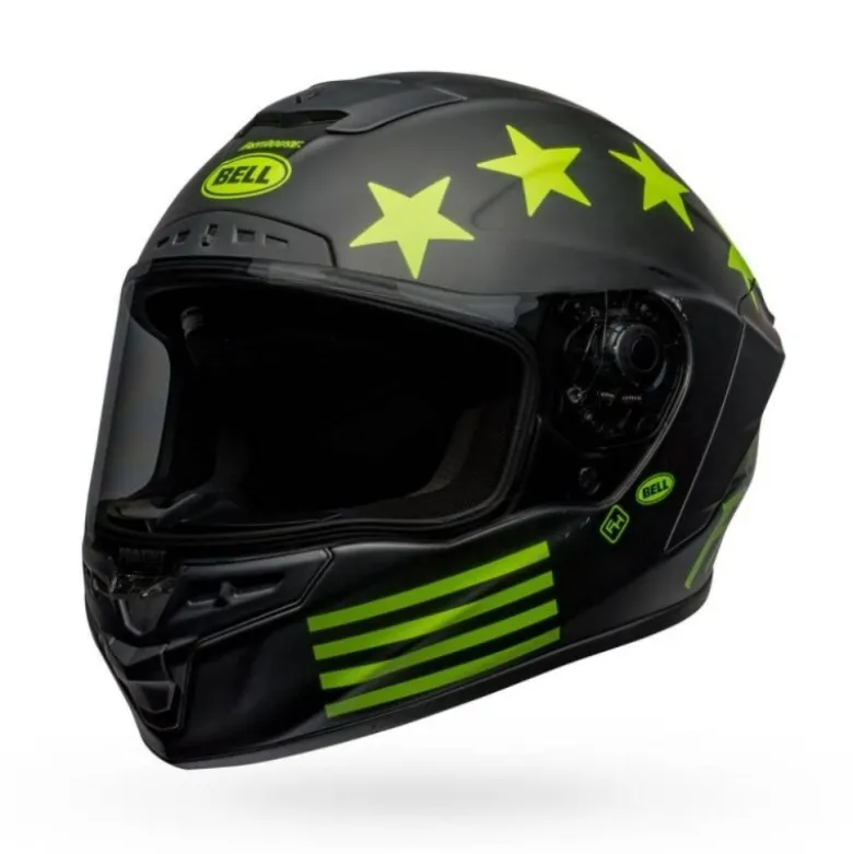Casco Integrale Bell Star DLX Mips Fasthouse Victory Circle Nero Giallo Alta Visibilità Opaco