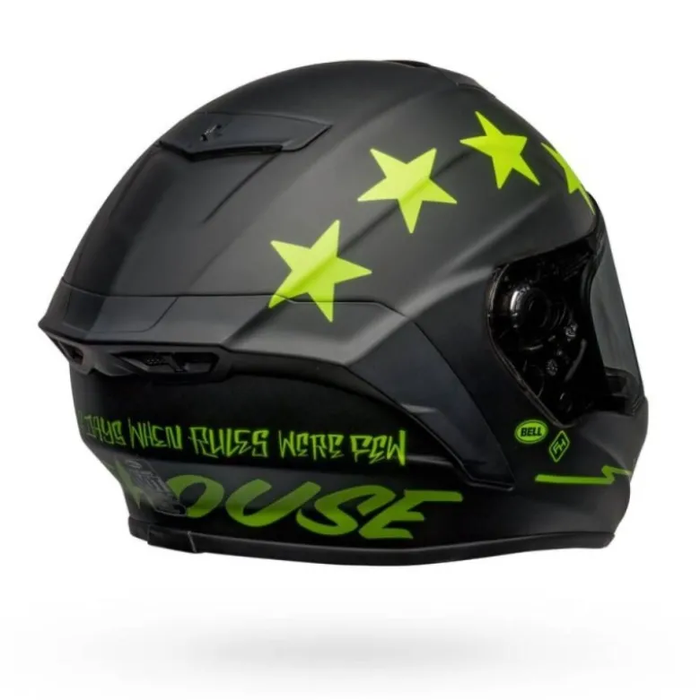 Casco Integrale Bell Star DLX Mips Fasthouse Victory Circle Nero Giallo Alta Visibilità Opaco